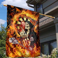 Skull Darts Garden Flag Death In Fire