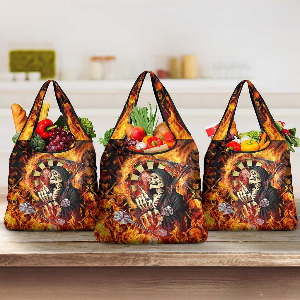 Skull Darts Grocery Bag Death In Fire