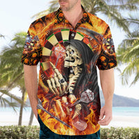 Personalised Skull Darts Hawaiian Shirt Death In Fire