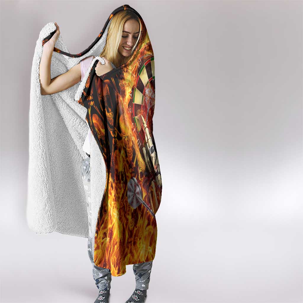 Skull Darts Hooded Blanket Death In Fire