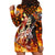 Personalised Skull Darts Hoodie Dress Death In Fire