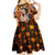 Personalised Skull Darts Kid Short Sleeve Dress Death In Fire