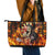 Skull Darts Leather Tote Bag Death In Fire