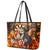 Skull Darts Leather Tote Bag Death In Fire