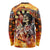 Personalised Skull Darts Long Sleeve Shirt Death In Fire