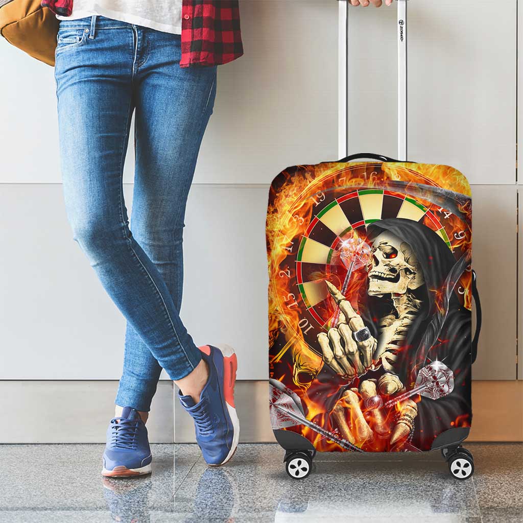 Skull Darts Luggage Cover Death In Fire