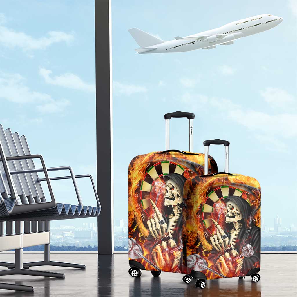 Skull Darts Luggage Cover Death In Fire