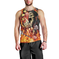 Personalised Skull Darts Men Tank Top Death In Fire