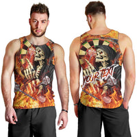 Personalised Skull Darts Men Tank Top Death In Fire