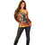 Personalised Skull Darts Off Shoulder Sweater Death In Fire