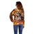 Personalised Skull Darts Off Shoulder Sweater Death In Fire