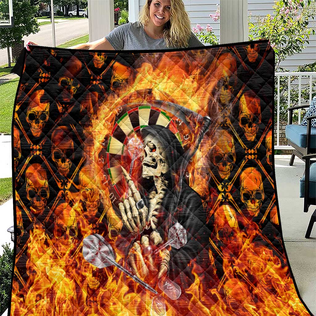 Skull Darts Quilt Death In Fire