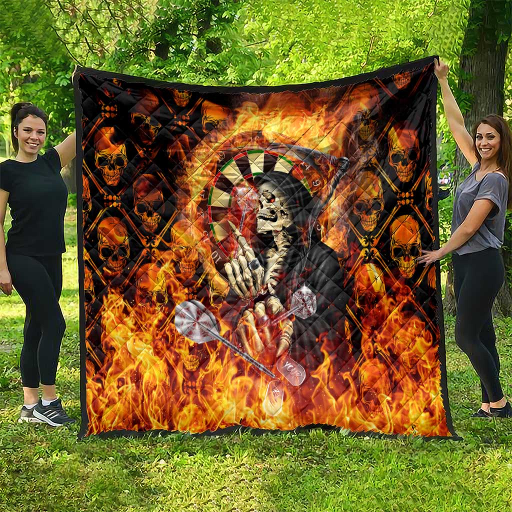 Skull Darts Quilt Death In Fire