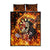 Skull Darts Quilt Bed Set Death In Fire