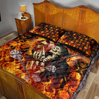 Skull Darts Quilt Bed Set Death In Fire