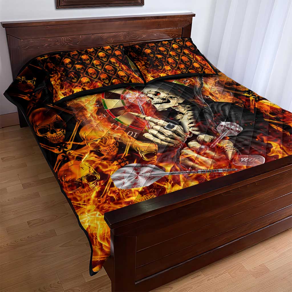 Skull Darts Quilt Bed Set Death In Fire