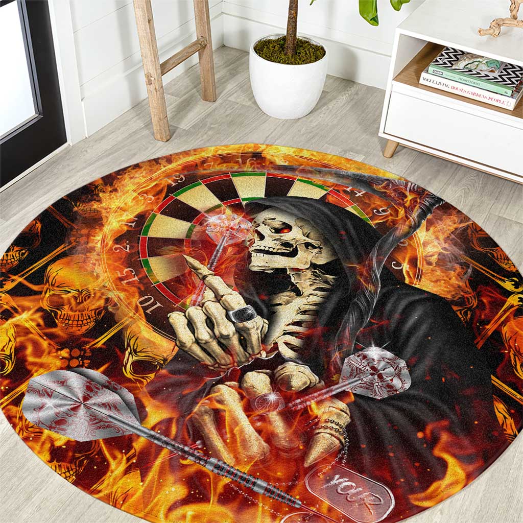 Skull Darts Round Carpet Death In Fire