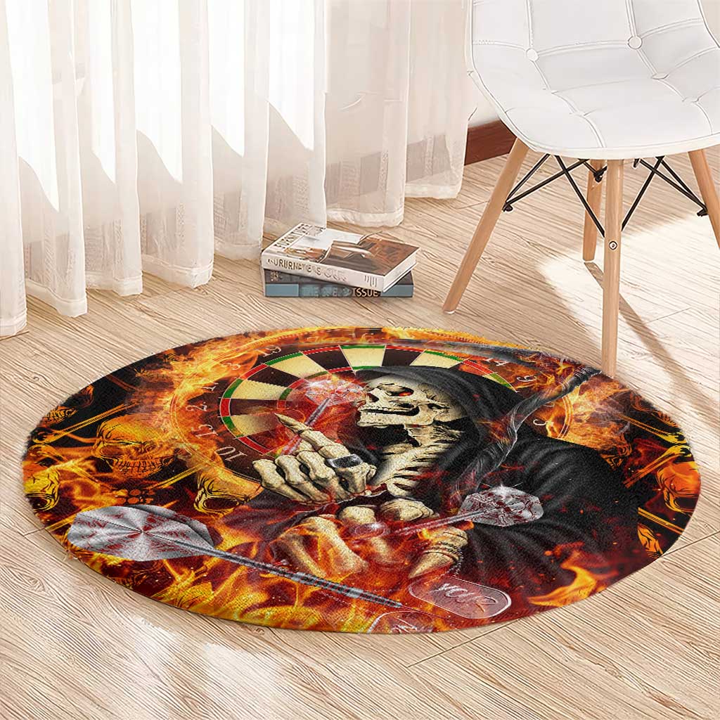 Skull Darts Round Carpet Death In Fire
