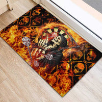 Skull Darts Rubber Doormat Death In Fire