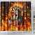 Skull Darts Shower Curtain Death In Fire