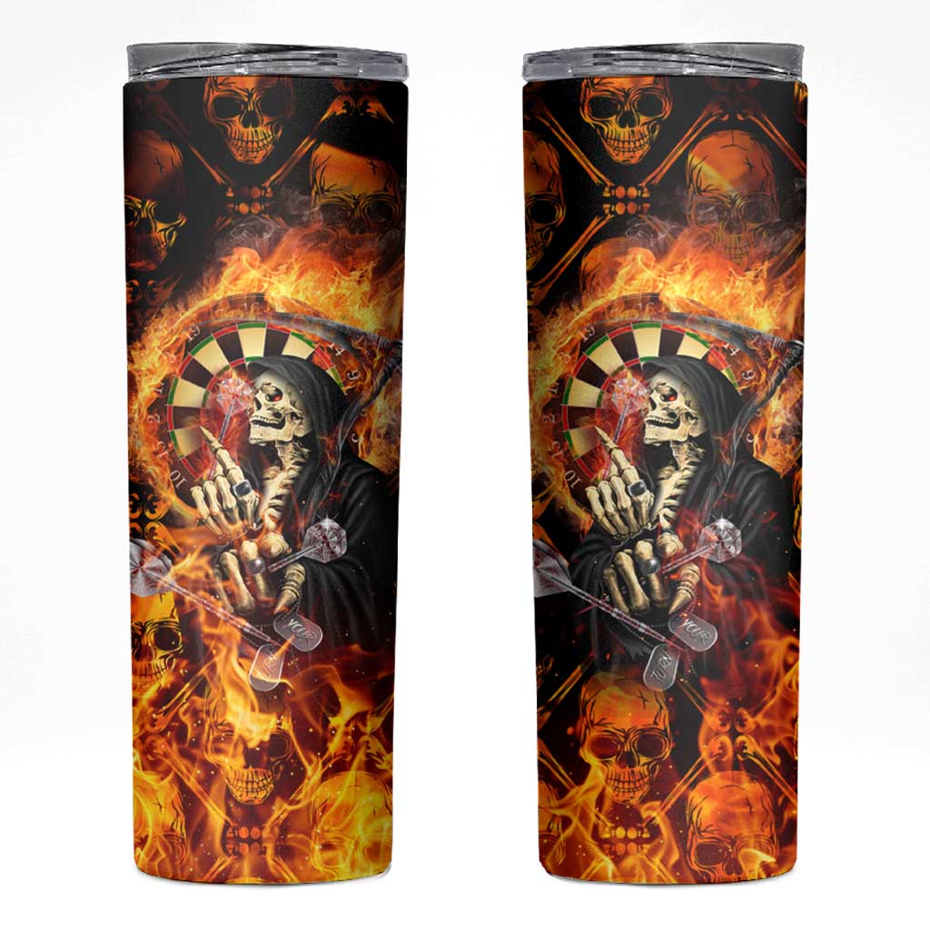 Skull Darts Skinny Tumbler Death In Fire