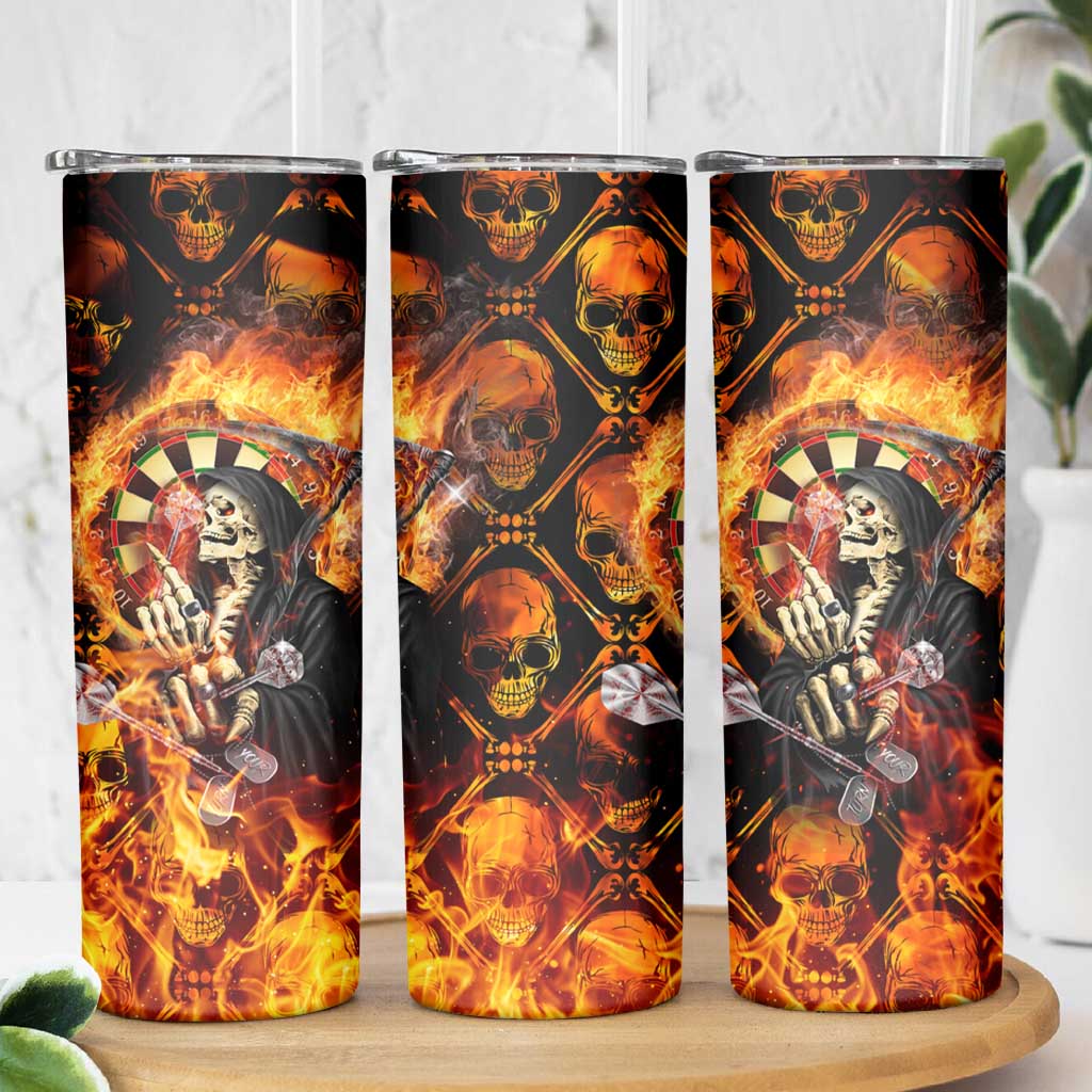 Skull Darts Skinny Tumbler Death In Fire