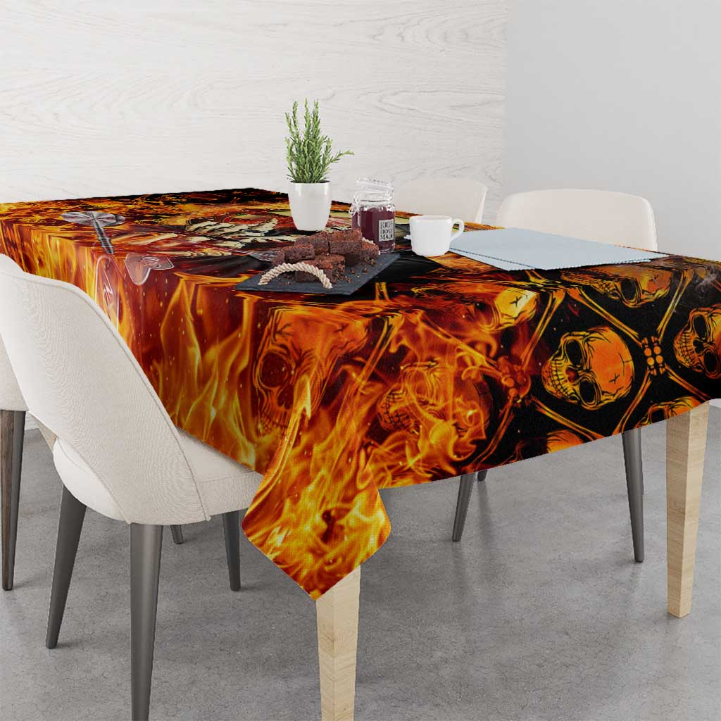 Skull Darts Tablecloth Death In Fire