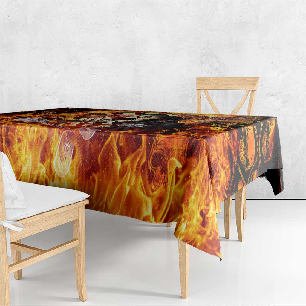 Skull Darts Tablecloth Death In Fire