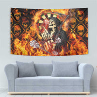 Skull Darts Tapestry Death In Fire