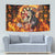 Skull Darts Tapestry Death In Fire