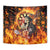 Skull Darts Tapestry Death In Fire