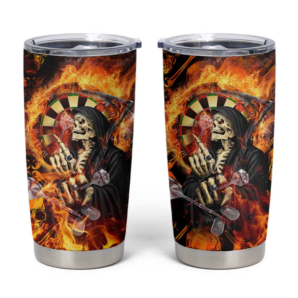 Skull Darts Tumbler Cup Death In Fire