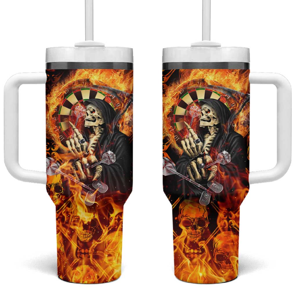 Skull Darts Tumbler With Handle Death In Fire