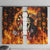 Skull Darts Window Curtain Death In Fire