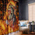 Skull Darts Window Curtain Death In Fire