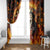 Skull Darts Window Curtain Death In Fire