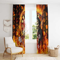 Skull Darts Window Curtain Death In Fire