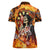 Personalised Skull Darts Women Polo Shirt Death In Fire