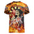 Personalised Skull Darts Women V-Neck T-Shirt Death In Fire