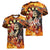 Personalised Skull Darts Women V-Neck T-Shirt Death In Fire