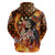 Personalised Skull Darts Zip Hoodie Death In Fire