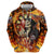 Personalised Skull Darts Zip Hoodie Death In Fire