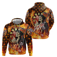 Personalised Skull Darts Zip Hoodie Death In Fire