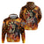Personalised Skull Darts Zip Hoodie Death In Fire