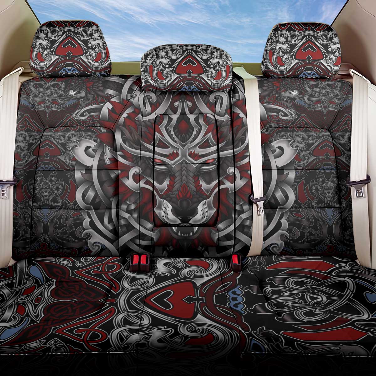 Celtic Wolf Fenrir Vikings Back Car Seat Cover Norse Mythology - Wonder Print Shop
