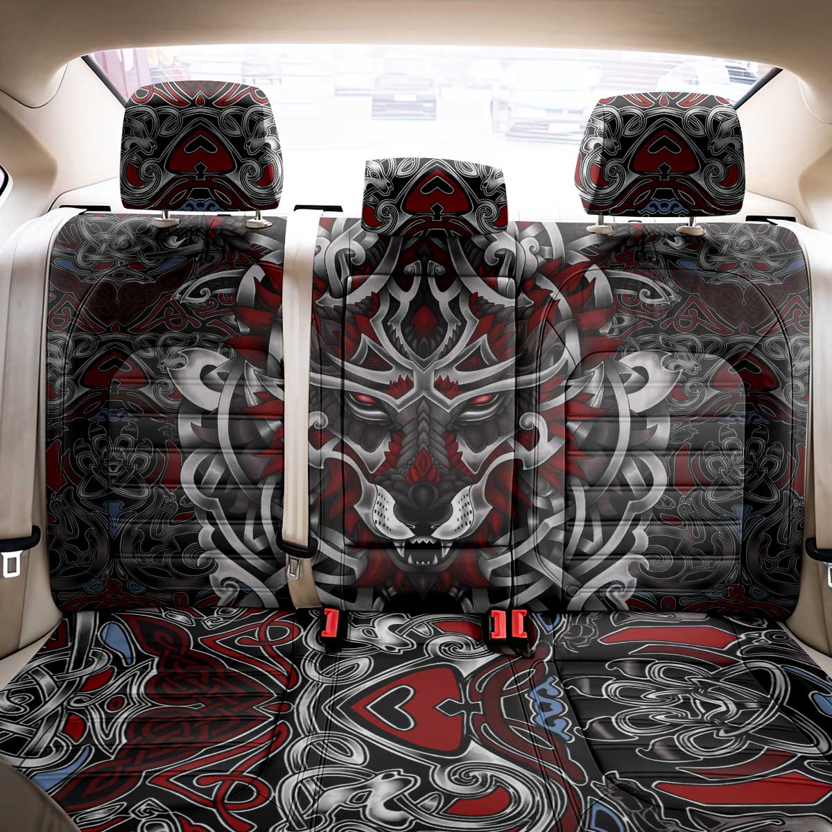 Celtic Wolf Fenrir Vikings Back Car Seat Cover Norse Mythology - Wonder Print Shop