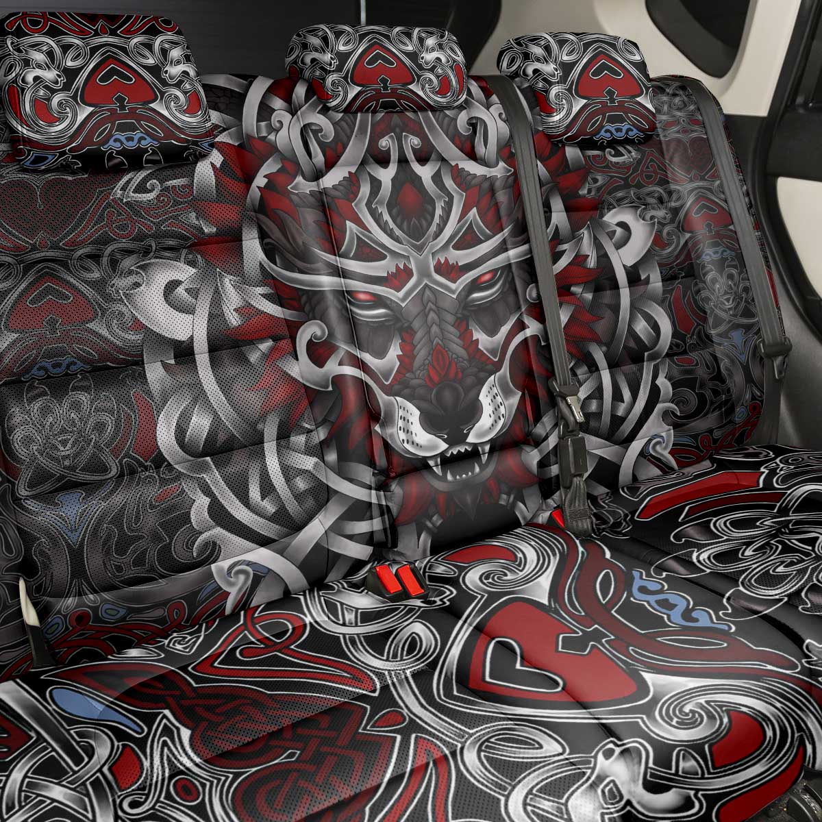Celtic Wolf Fenrir Vikings Back Car Seat Cover Norse Mythology - Wonder Print Shop