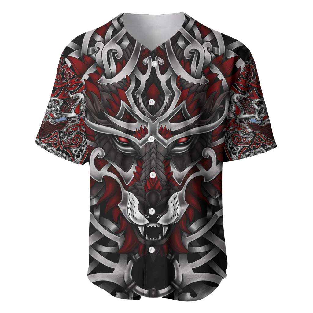 Celtic Wolf Fenrir Vikings Baseball Jersey Norse Mythology - Wonder Print Shop