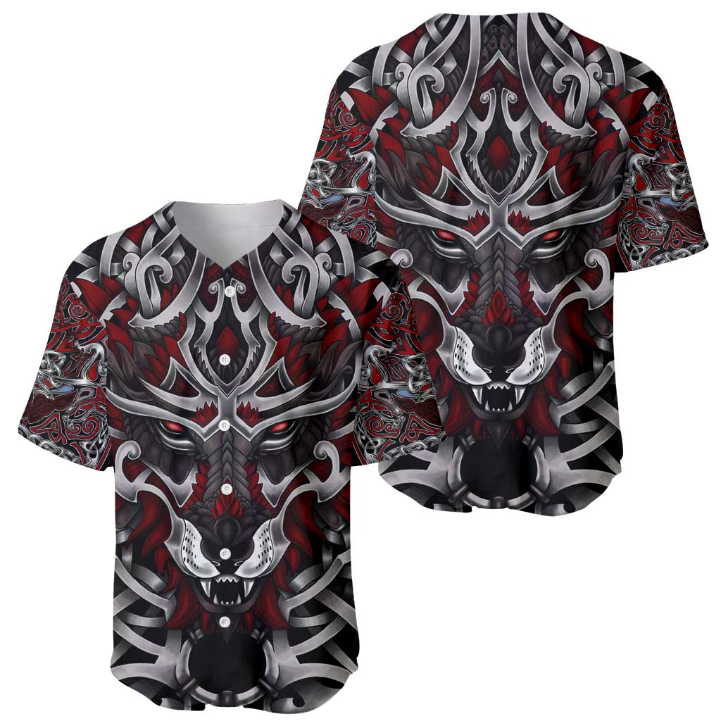 Celtic Wolf Fenrir Vikings Baseball Jersey Norse Mythology - Wonder Print Shop