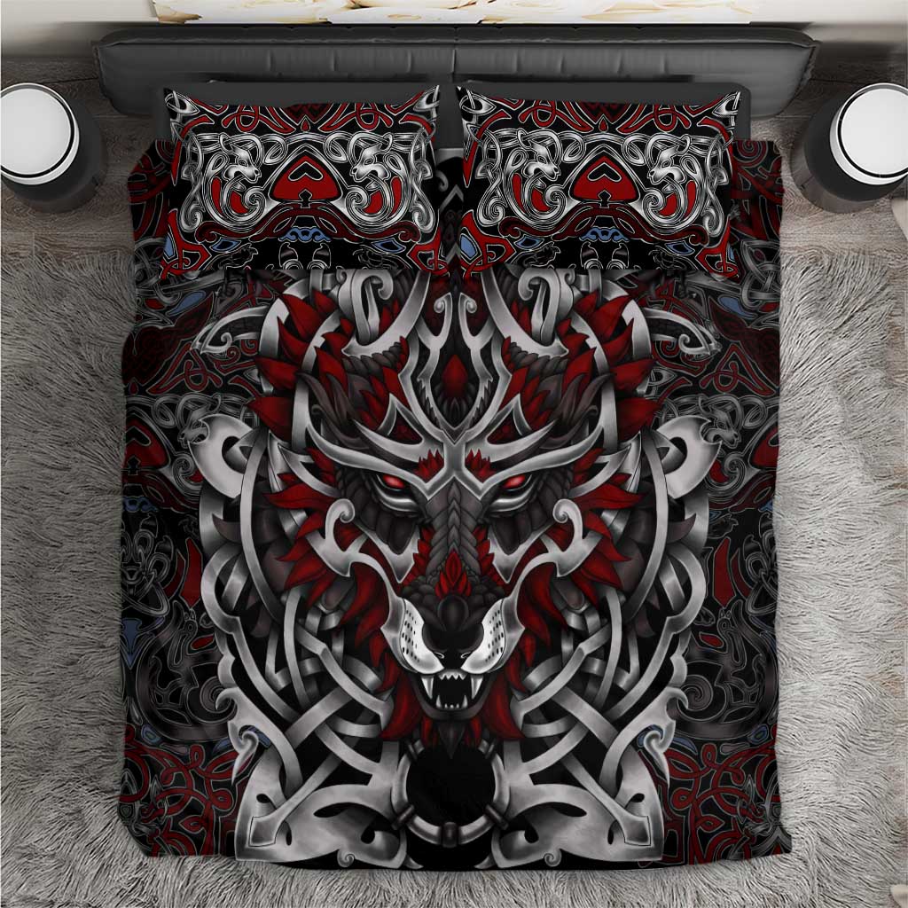 Celtic Wolf Fenrir Vikings Bedding Set Norse Mythology - Wonder Print Shop
